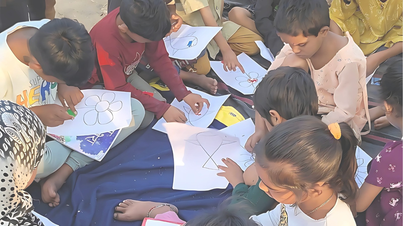Children in a community session